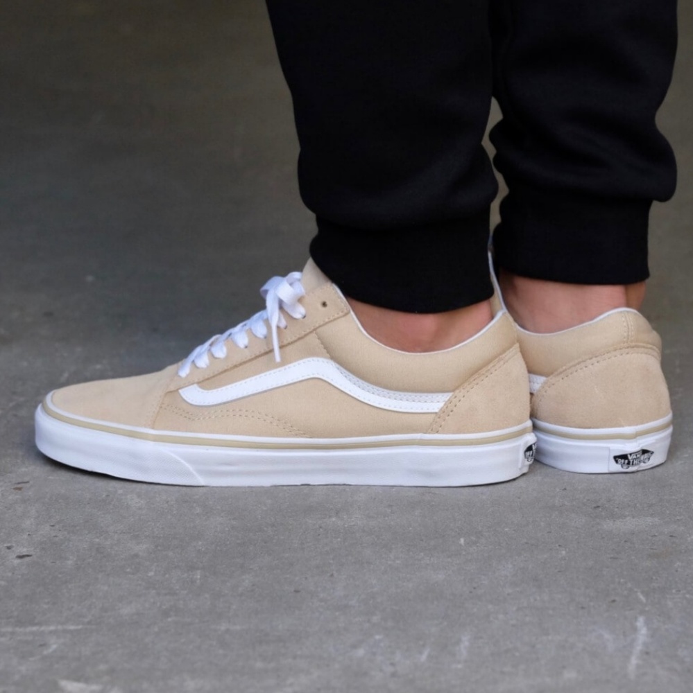 Nude Suede and Canvas Old Skool Vans